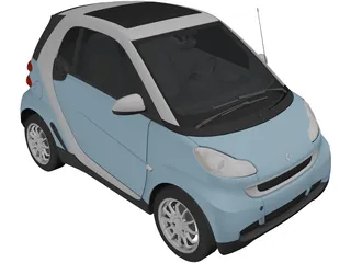 Smart ForTwo [W451] (2011) 3D Model preview