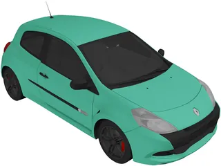 Renault Clio RS 200 Cup (2010) 3D Model preview
