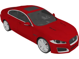 Jaguar XFR (2012) 3D Model preview