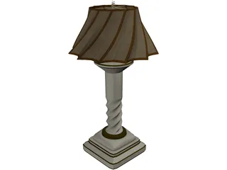 Cream Lamp 3D Model preview