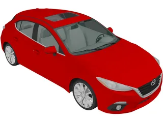 Mazda 3 Hatchback (2013) 3D Model preview