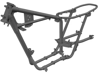 Motorbike Frame 3D Model preview