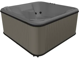 Jacuzzi Bathtub 3D Model preview