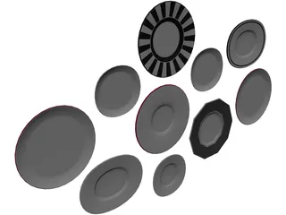 Decorative Plates 3D Model preview