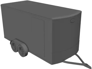 Small Cargo Trailer 3D Model preview