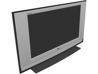 LG Flat TV Screen 3D Model preview