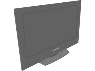 Panasonic Flat TV 3D Model preview