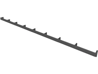 Crash Barrier 3D Model preview