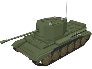 Cruiser Mk VIII Challenger A30 3D Model preview