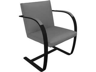 Brno Chair 3D Model preview