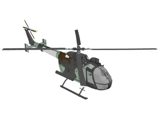 MBB Bo 105 3D Model preview
