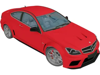 Mercedes-Benz C63 AMG Black Series (2012) 3D Model preview