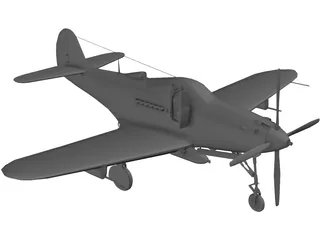 Bell P-39 Airacobra 3D Model preview