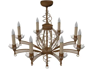 Chandlier 3D Model preview