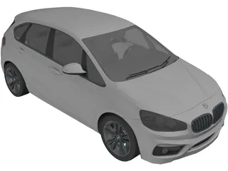 BMW 225i Active Tourer 3D Model preview