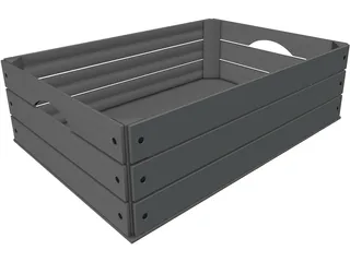 Wood Box 3D Model preview