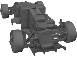 RC Car Chassis 3D Model preview