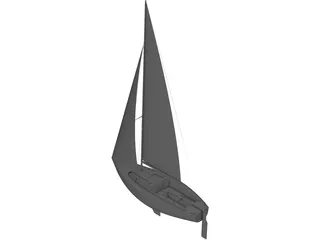 J Boats J22 Sailboat 3D Model preview