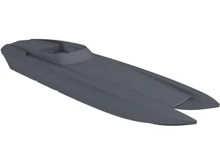Twin Hull Boat 3D Model preview
