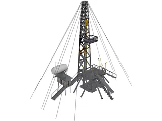 Oil Platform 3D Model preview