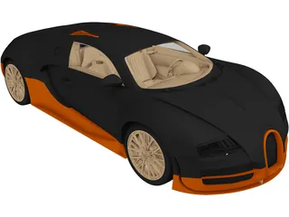 Bugatti Veyron Super Sport 3D Model preview