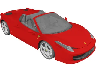 Ferrari 458 Spider 3D Model preview