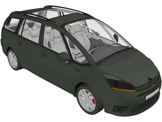 Citroen C4 Picasso (2006) 3D Model preview