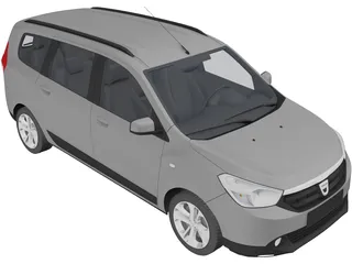 Dacia Lodgy (2012) 3D Model preview
