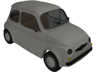Fiat 500 3D Model preview