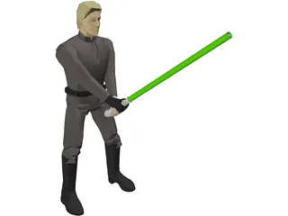 Star Wars Luke SkyWalker Jedi 3D Model preview