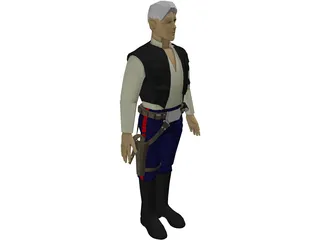 Star Wars Hans Solo 3D Model preview