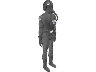 Star Wars Emperial Pilot 3D Model preview