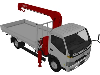 Toyota Toyoace (Tow Crane Truck) (2000) 3D Model preview