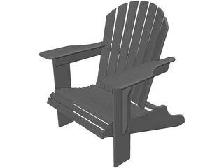 Adirondack Chair 3D Model preview