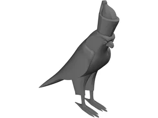 Egyptian Horus Statue 3D Model preview