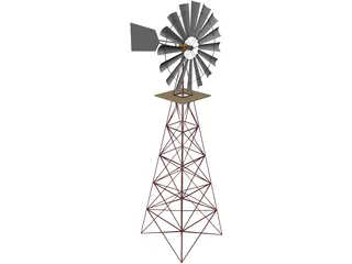 Windmill for Farm 3D Model preview