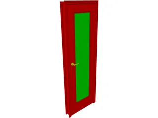 Passage Door 3D Model preview