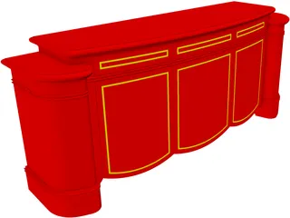 Pop Up TV Cabinet 3D Model preview
