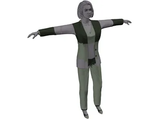 Business Woman 3D Model preview