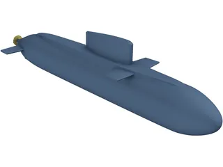 Kilo Class Submarine 3D Model preview