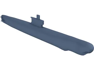 Romeo Class Submarine 3D Model preview