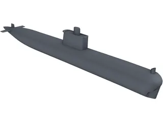 Ming Class Submarine 3D Model preview