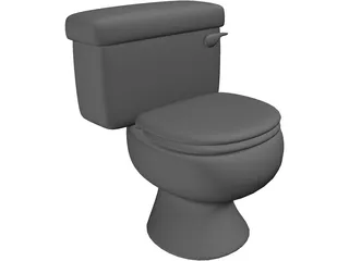 Toilet Bowl Modern 3D Model preview