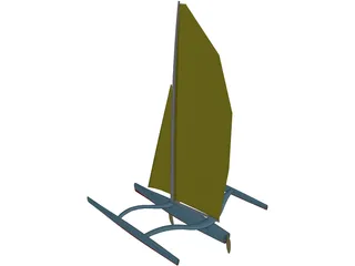 Trimaran 3D Model preview