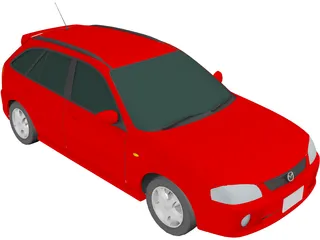 Mazda Familia S-Wagon (1999) 3D Model preview