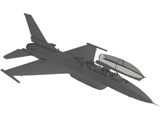 F-16D Block 52 Fighting Falcon 3D Model preview