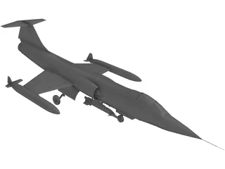 Lockheed F-104 Starfighter 3D Model preview