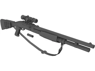 M3 DG Shotgun 3D Model preview