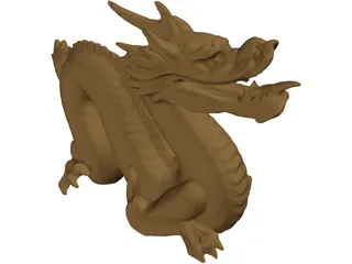 Golden Dragon 3D Model preview