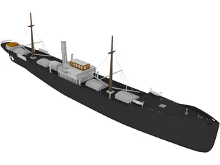 Freight Ship 3D Model preview